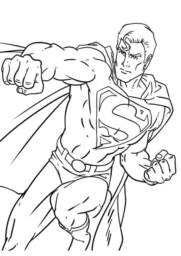 Coloriage superman génial à imprimer