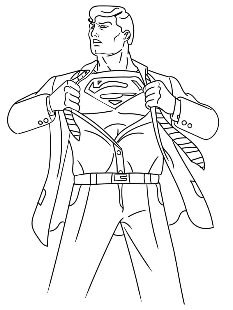 Coloriage superman incroyable 5