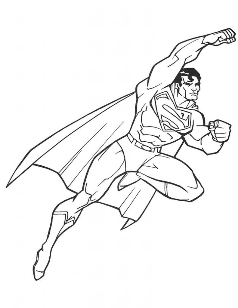 Coloriage superman volant 3 à imprimer