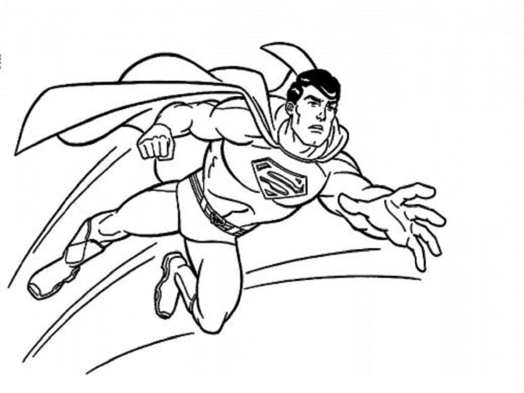 Coloriage superman volant 5