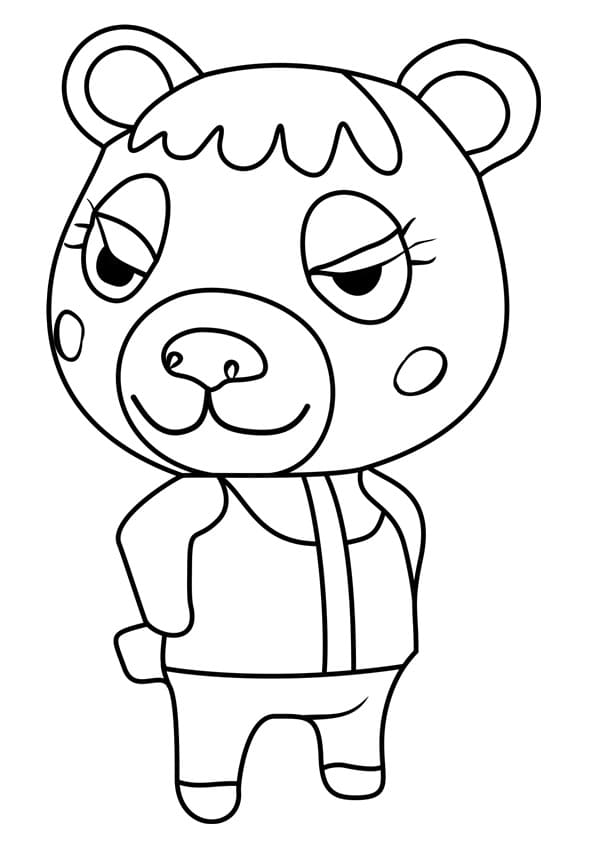 Coloriage tammy animal crossing