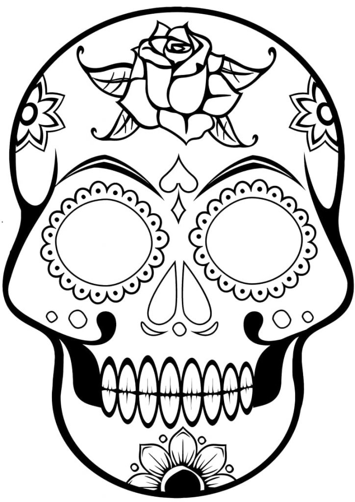 Coloriage têtes de mort du mexique 19 à imprimer