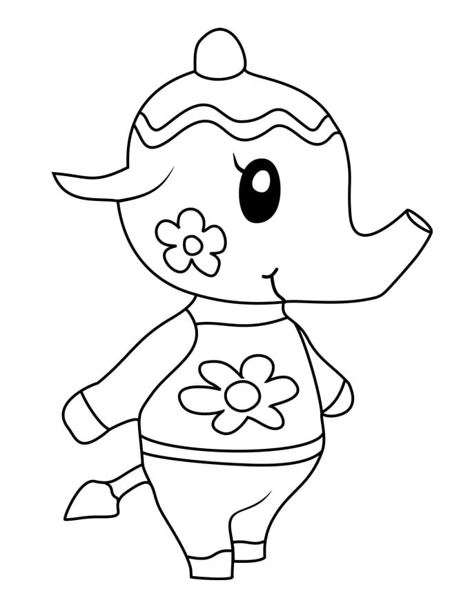 Coloriage tia animal crossing