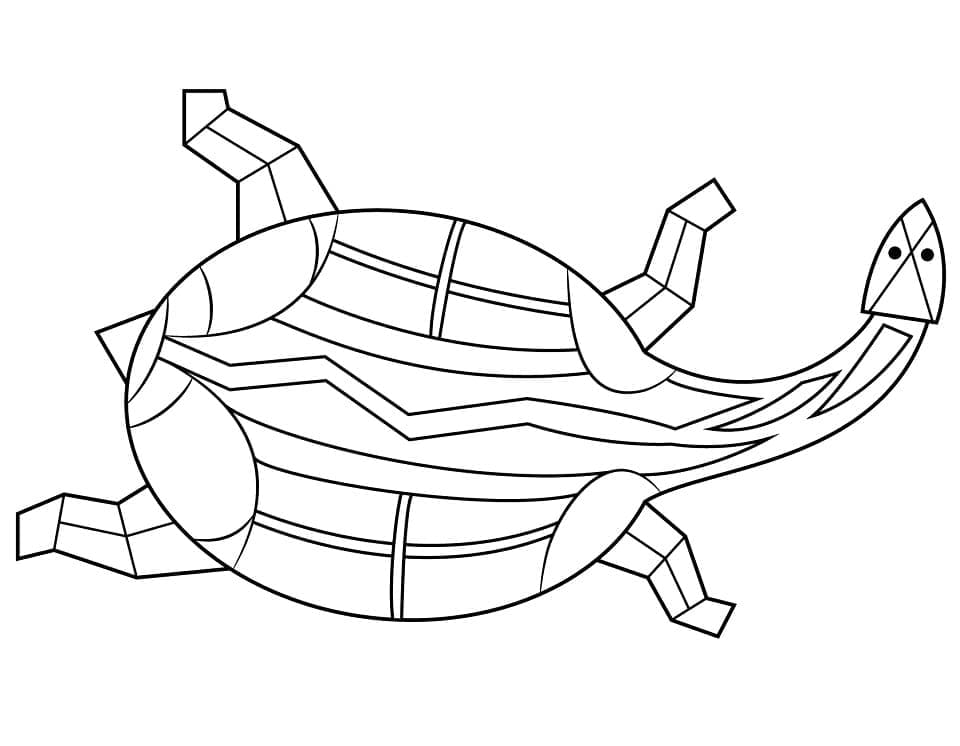 Coloriage tortue autochtone à imprimer
