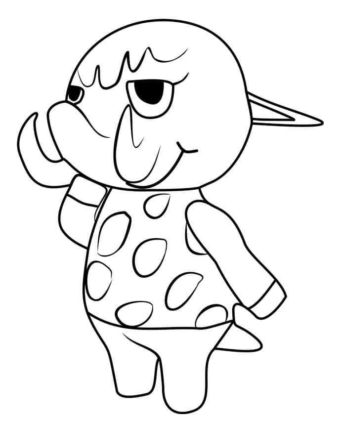 Coloriage tucker animal crossing