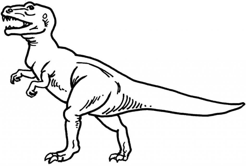 Coloriage tyrannosaure rex 1 à imprimer