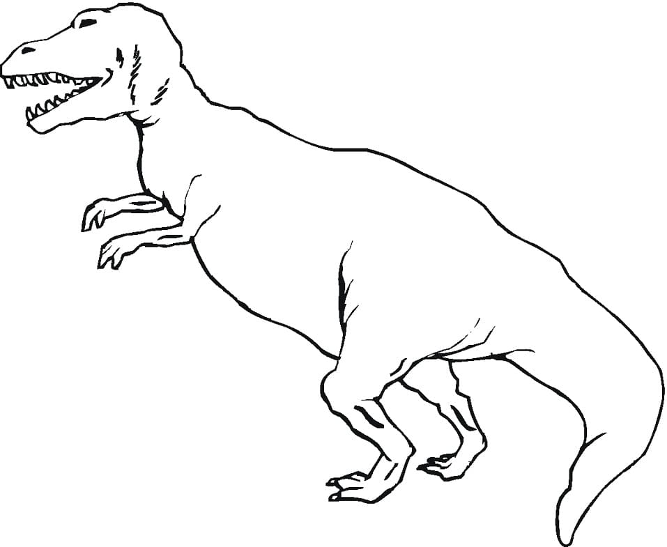 Coloriage tyrannosaure rex 2