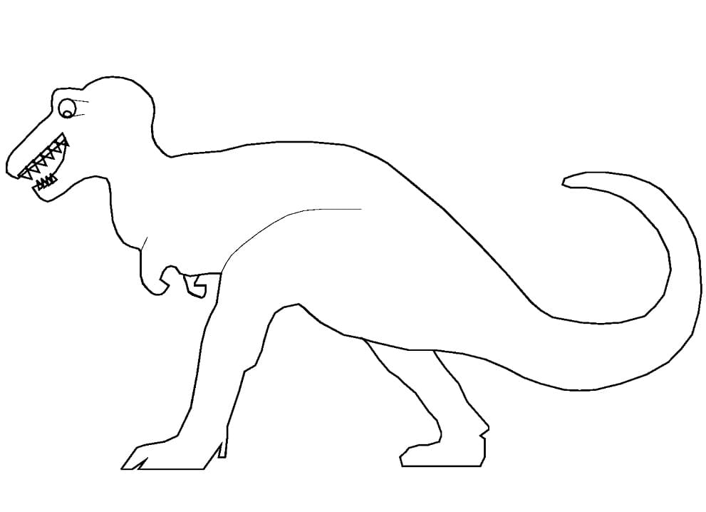 Coloriage tyrannosaure rex 5