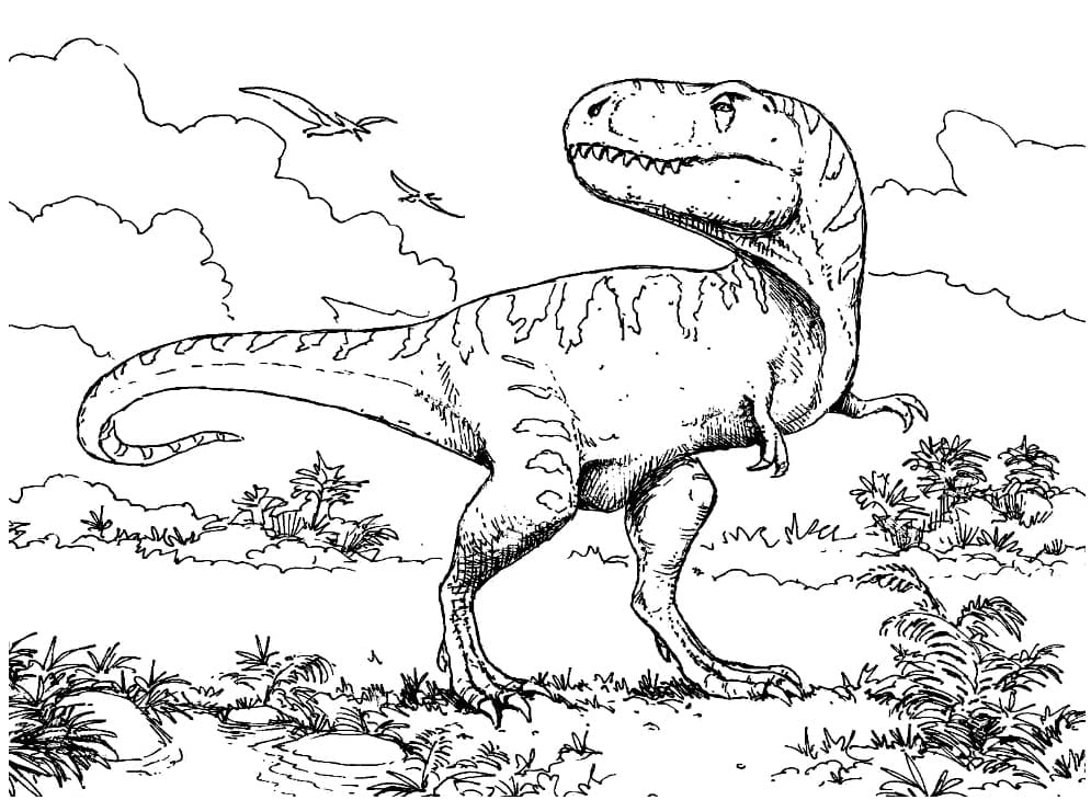 Coloriage T Rex à imprimer