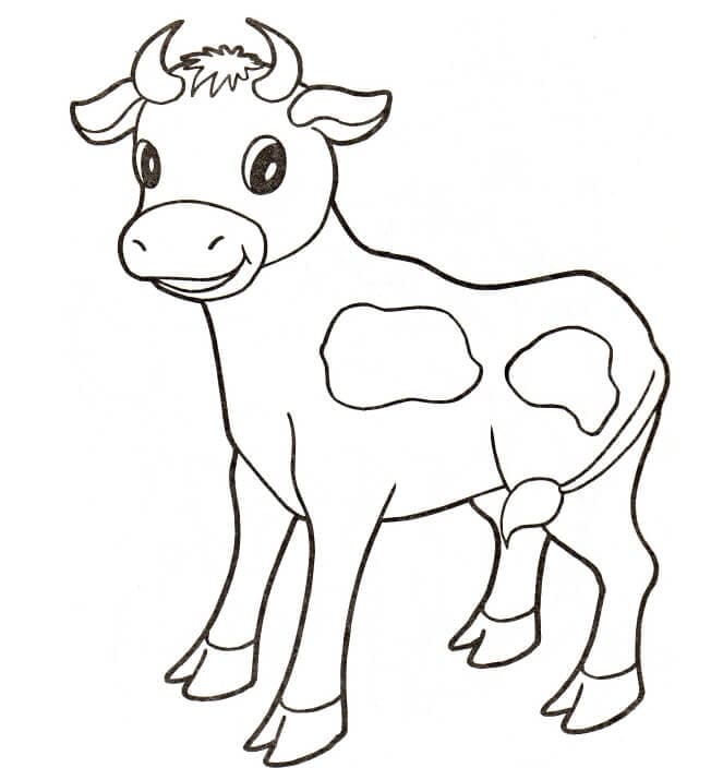 Coloriage vache mignonne à imprimer