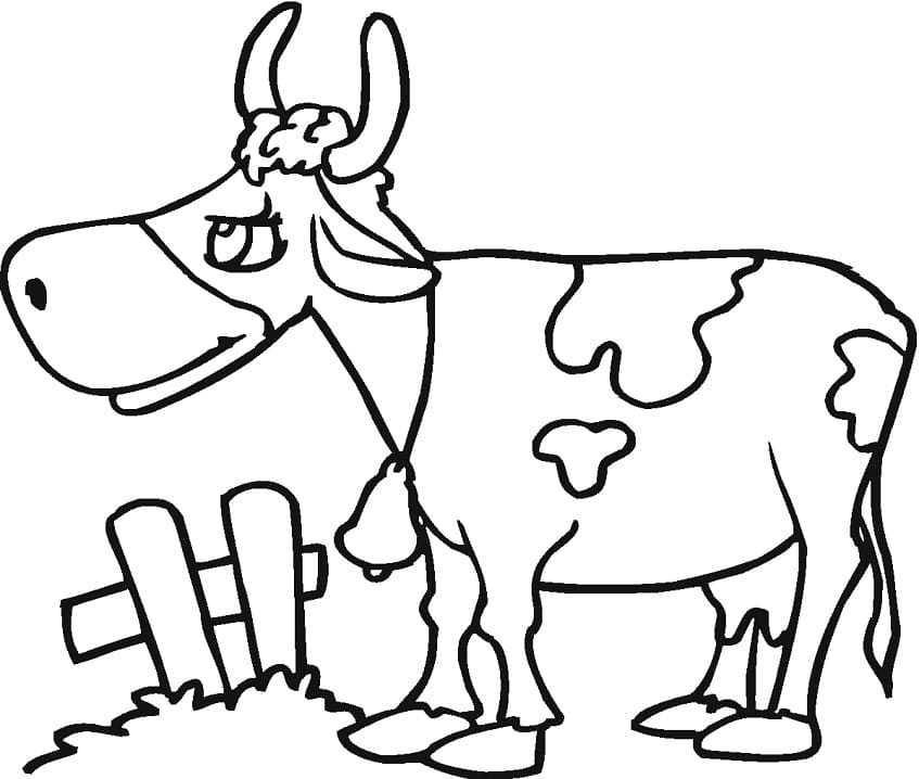 Coloriage vache normale 1