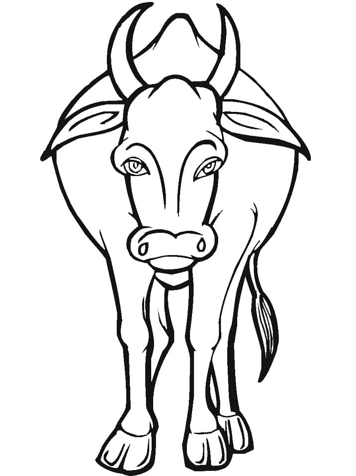 Coloriage vache normale 3
