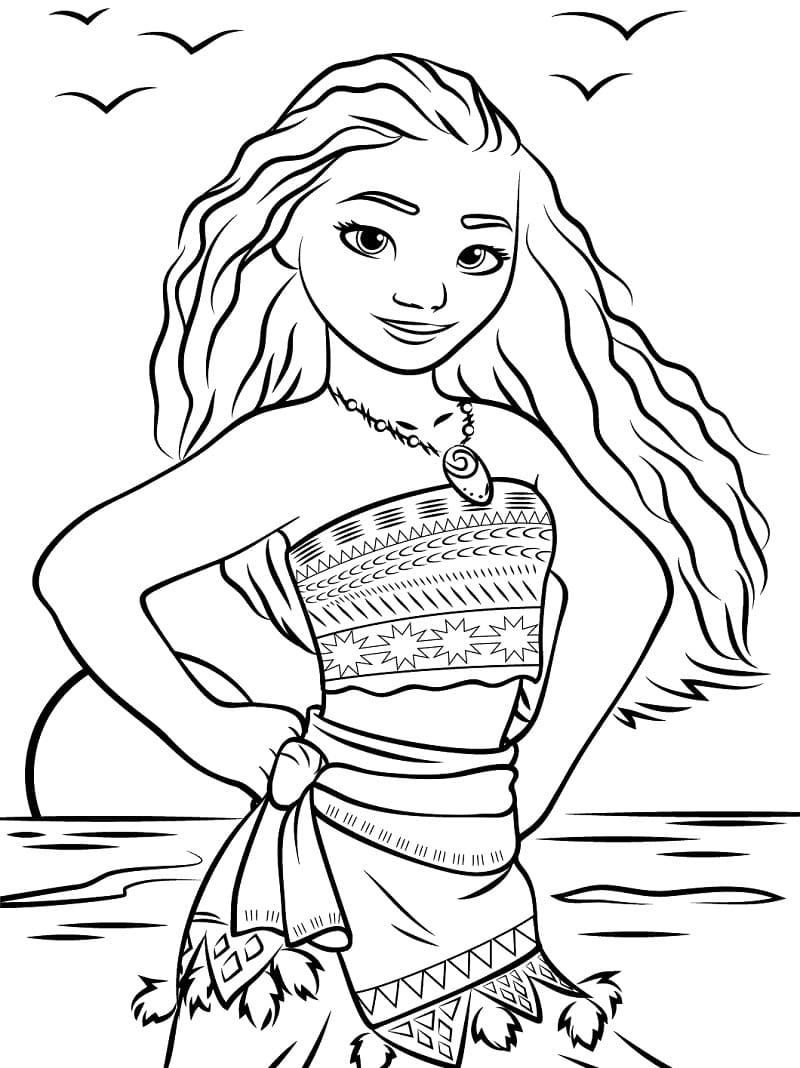 Coloriage vaiana 2