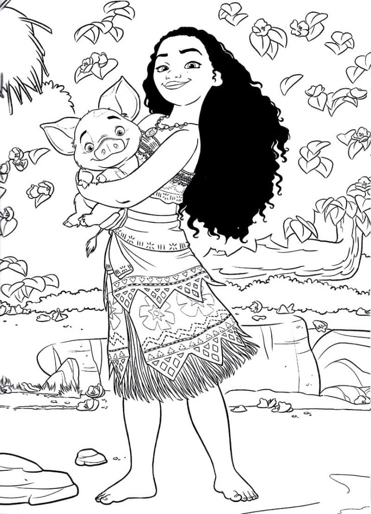 Coloriage vaiana waialiki 2 à imprimer