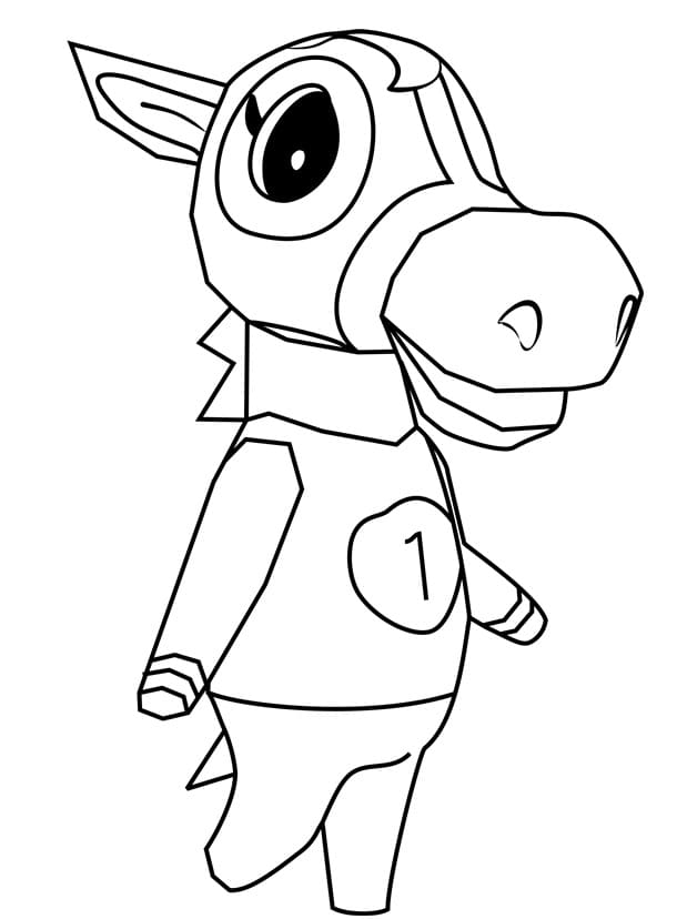 Coloriage victoria animal crossinge