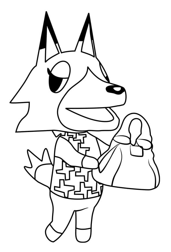 Coloriage vivian animal crossing