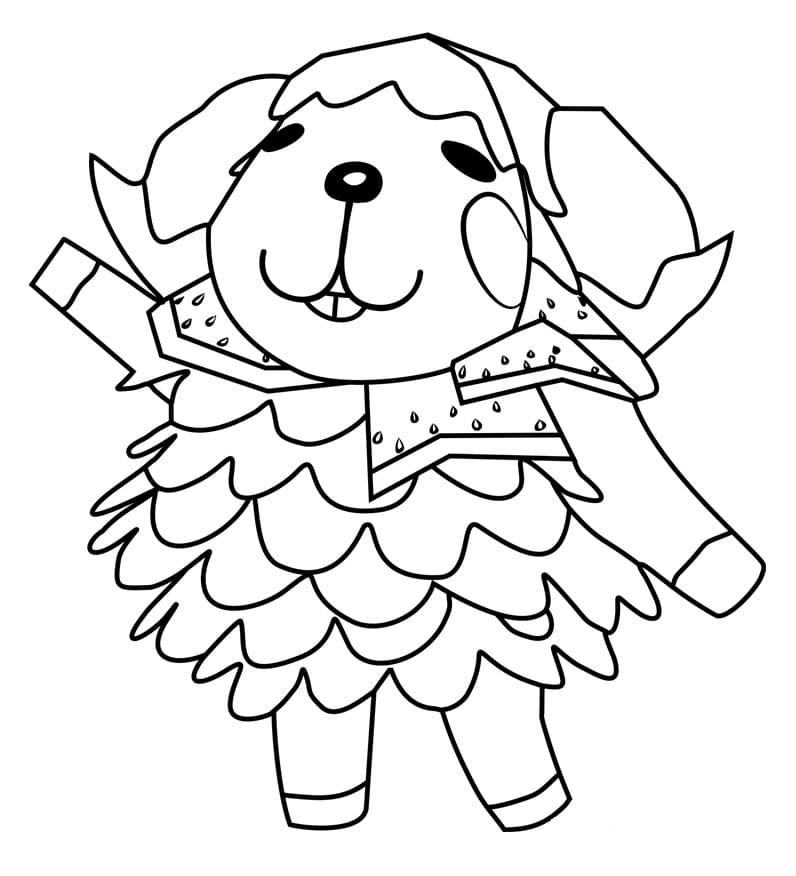 Coloriage wendy animal crossing