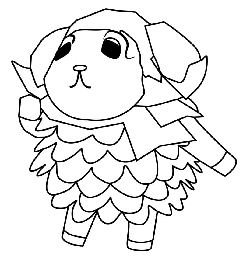 Coloriage willow animal crossing