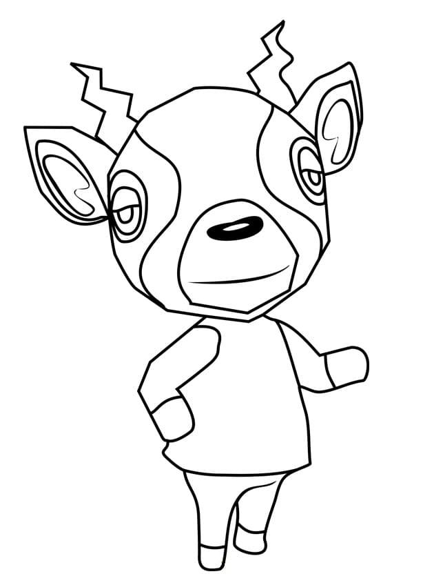 Coloriage zell animal crossing