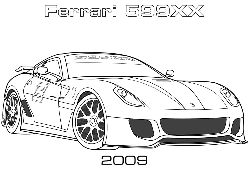 Coloriage 2009 ferrari 599XX