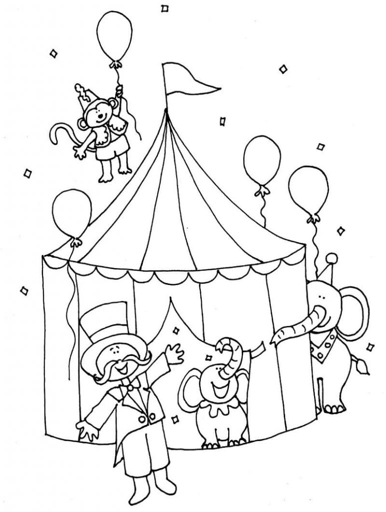 Coloriage animaux de cirque 1 à imprimer