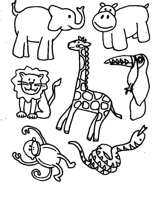 Coloriage animaux sauvages 17