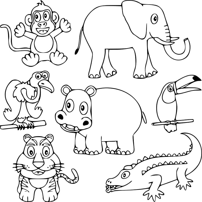 Coloriage animaux sauvages 19