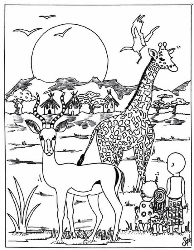 Coloriage animaux sauvages 8