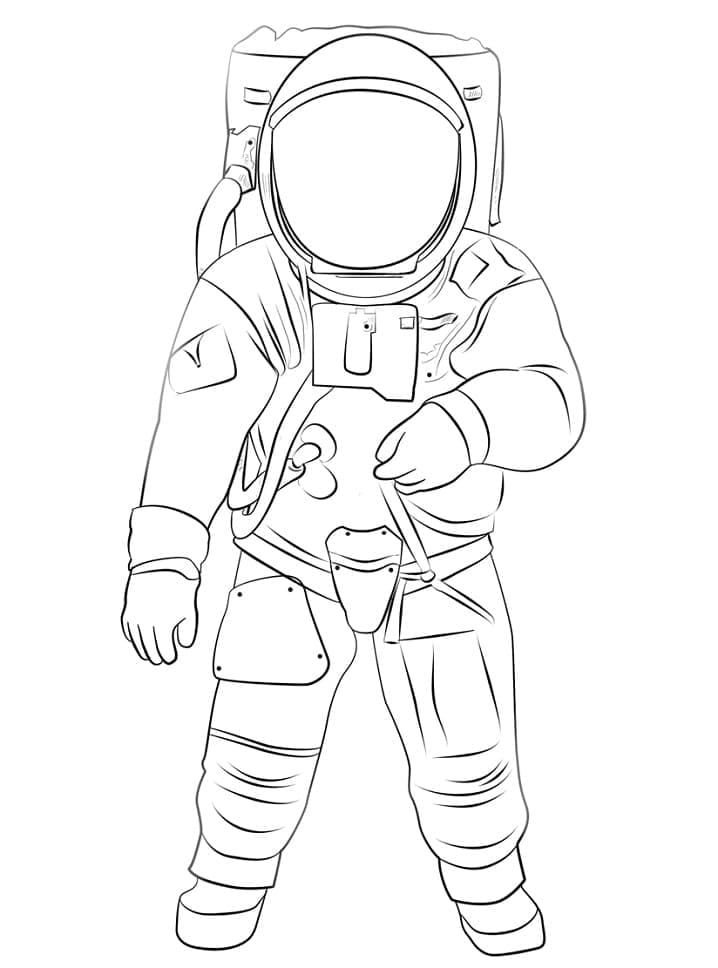 Coloriage astronaute 5