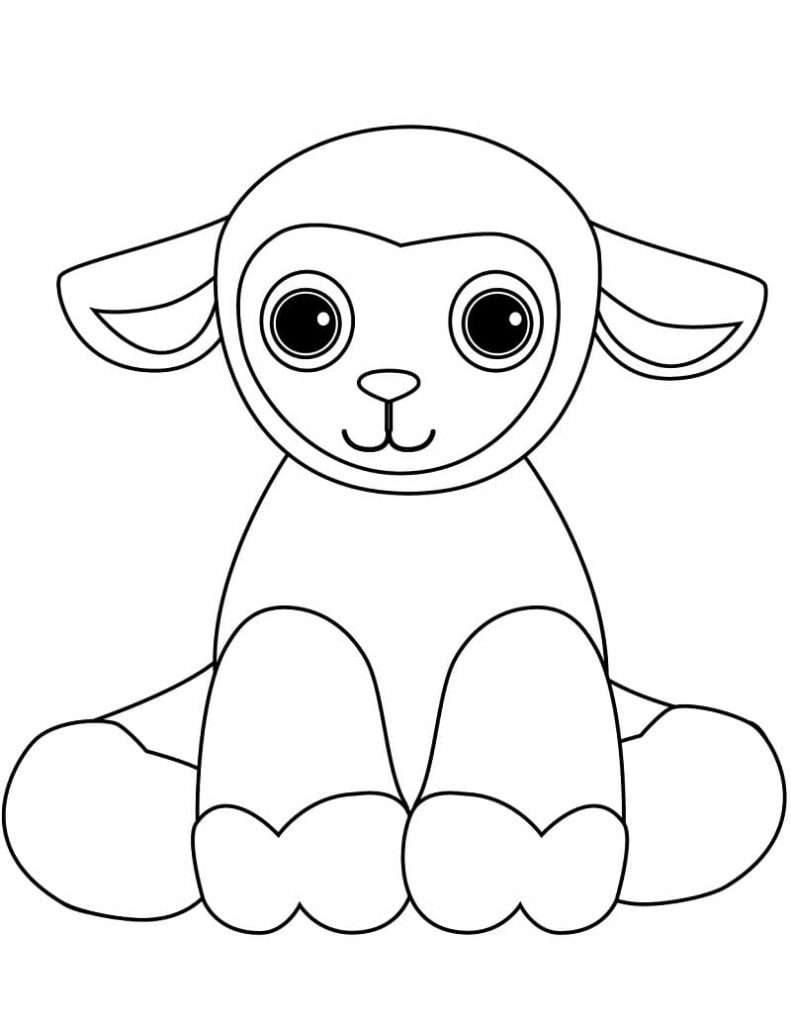 Coloriage bébé mouton 2 à imprimer