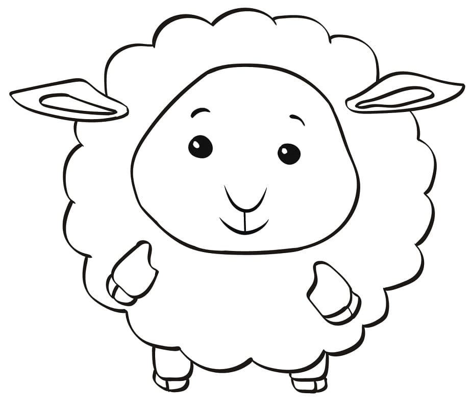 Coloriage bébé mouton 3