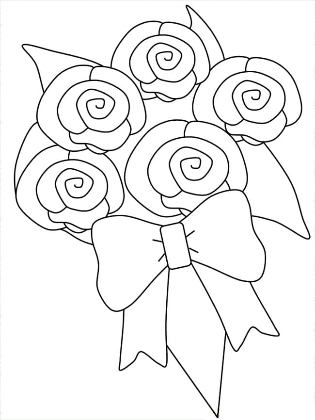 Coloriage bouquet de fleurs 16 à imprimer