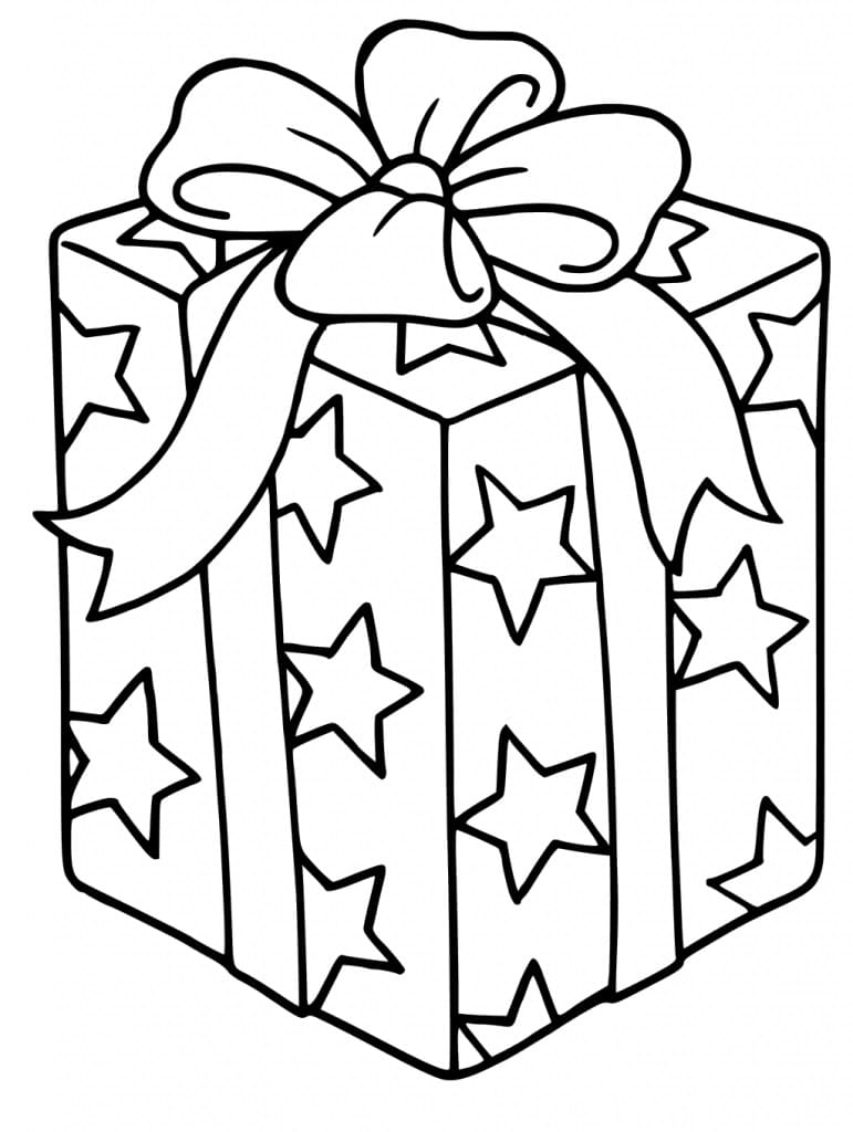 Coloriage cadeau 3 à imprimer