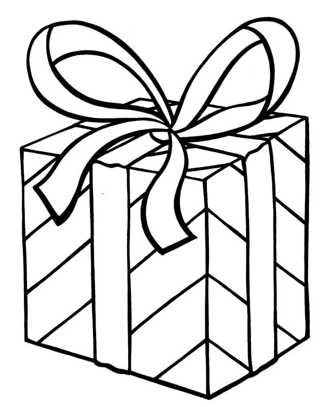 Coloriage cadeau 5 à imprimer