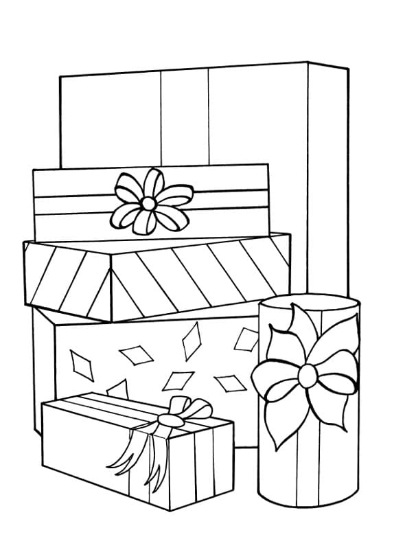 Coloriage cadeaux à imprimer