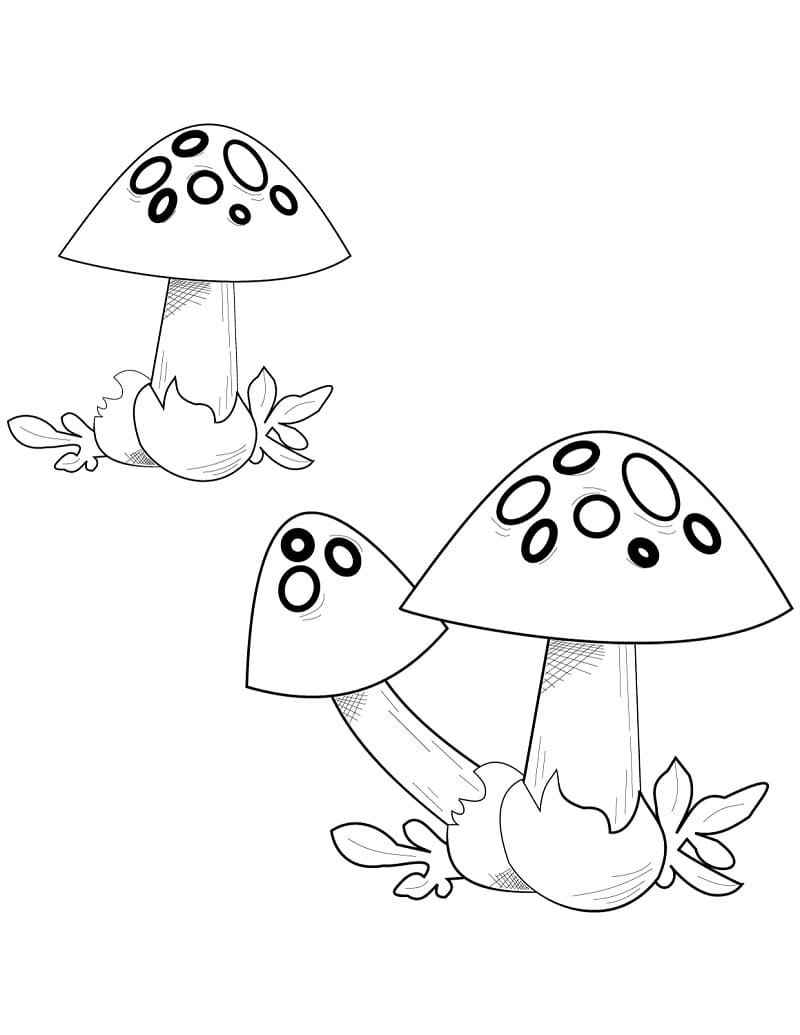 Coloriage champignon 9 à imprimer