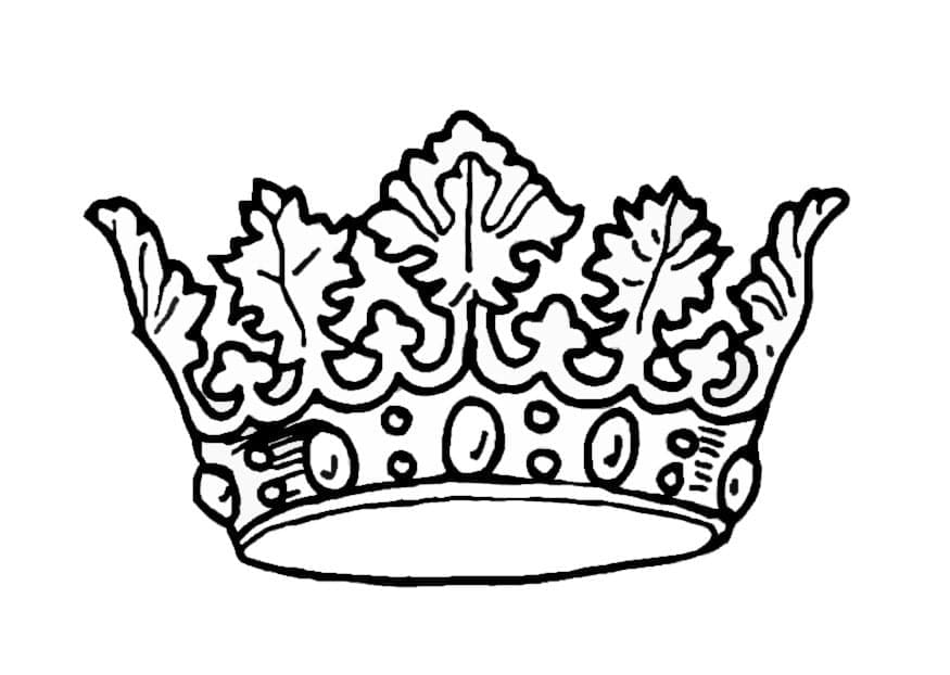 Coloriage couronne de la reine à imprimer