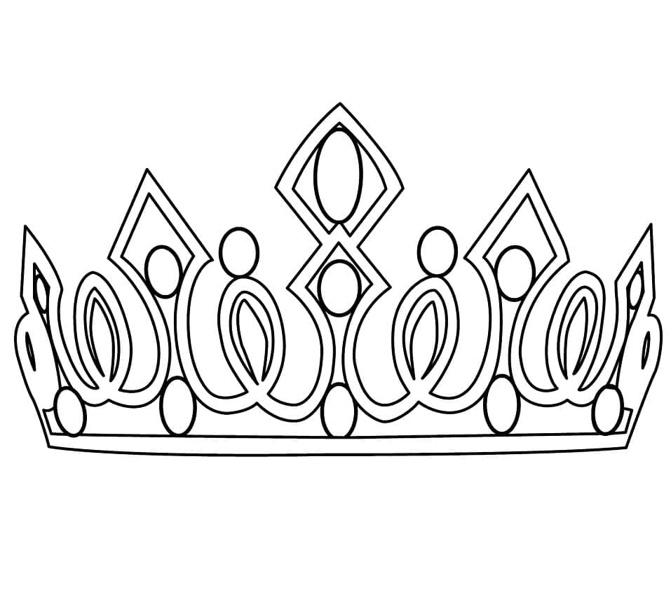 Coloriage couronne de princesse 2 à imprimer