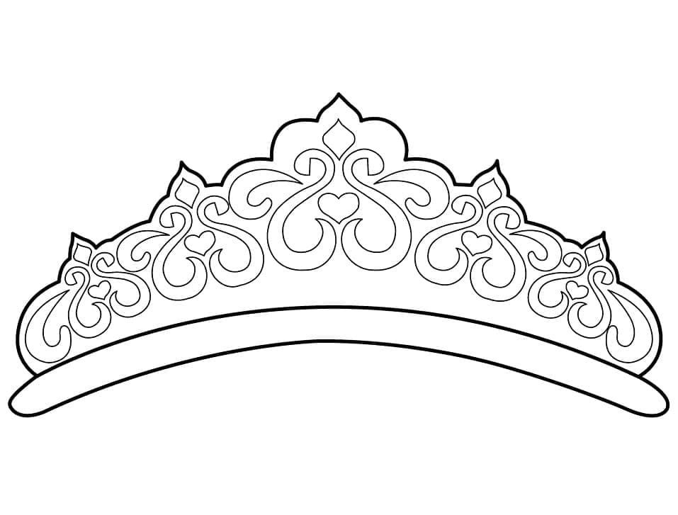 Coloriage couronne de princesse à imprimer