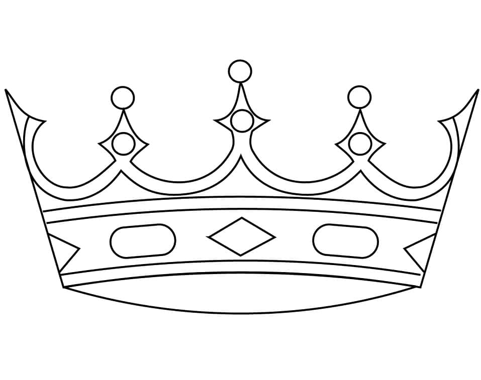 Coloriage couronne de roi 2 à imprimer