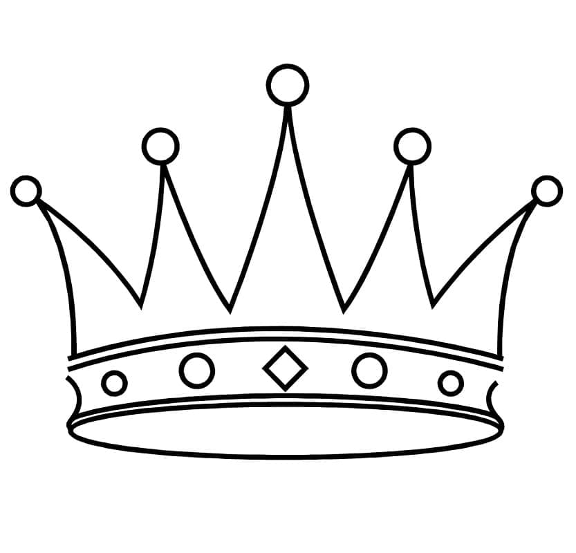 Coloriage couronne de roi à imprimer