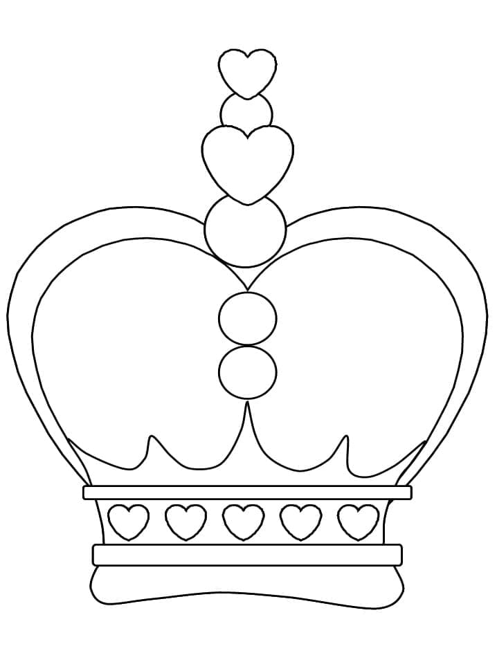Coloriage couronne royale 1 à imprimer