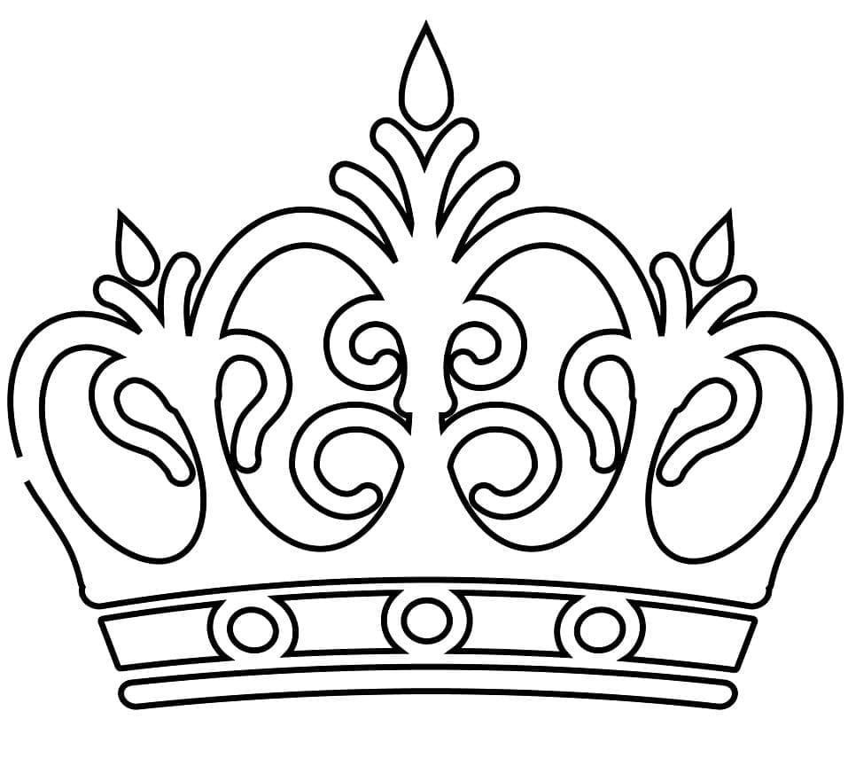 Coloriage couronne royale 3 à imprimer