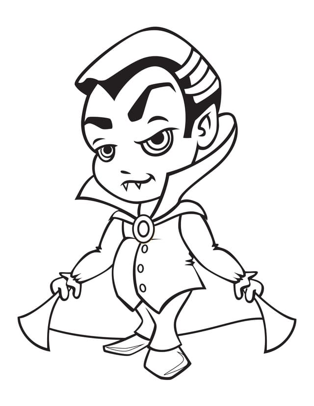 Coloriage garçon vampire 4