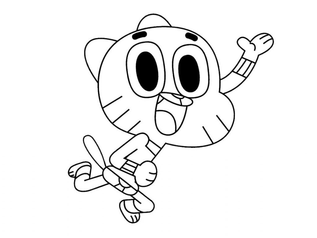 Coloriage gumball 2 à imprimer