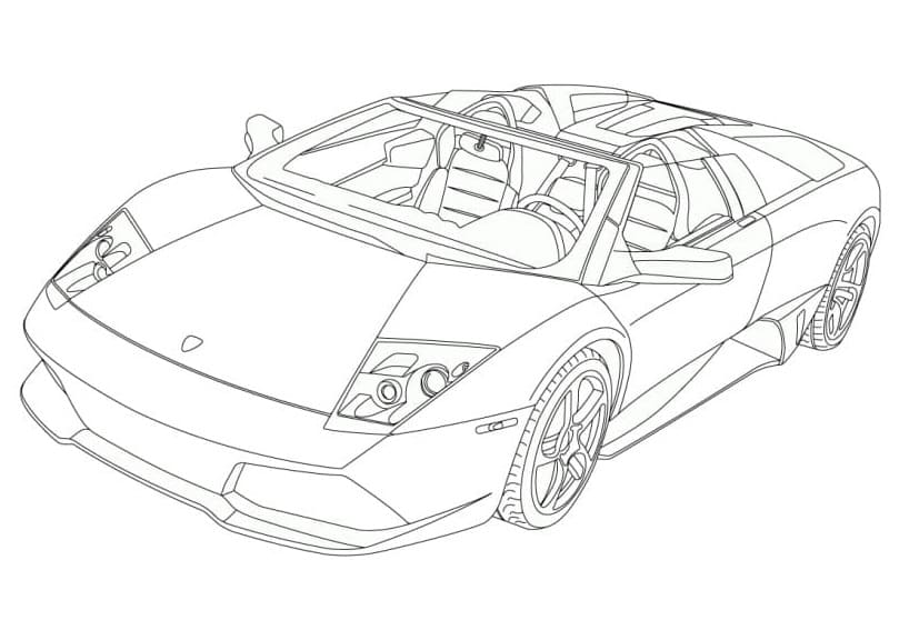 Coloriage lamborghini 12