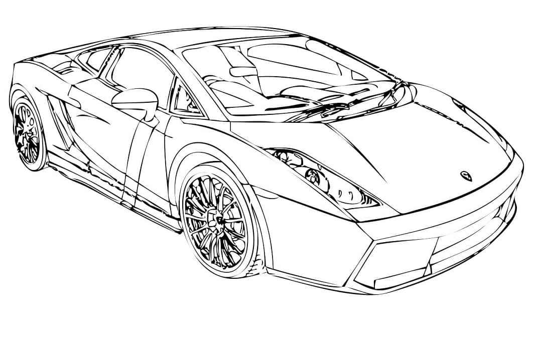 Coloriage lamborghini 13