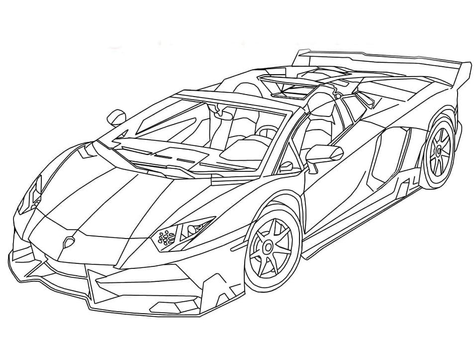 Coloriage lamborghini 16