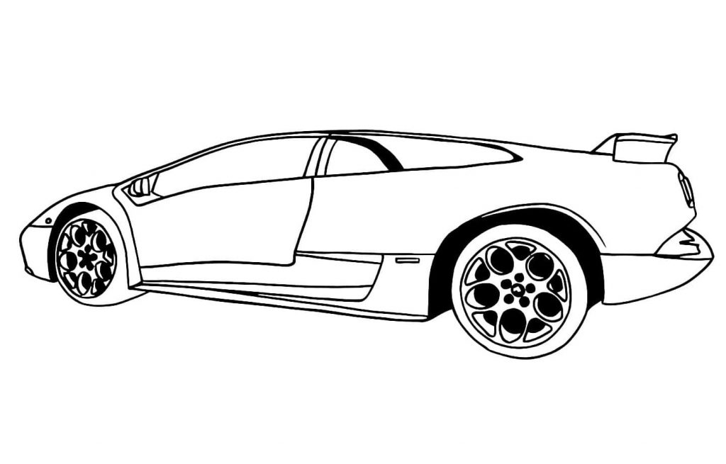 Coloriage lamborghini 20 à imprimer