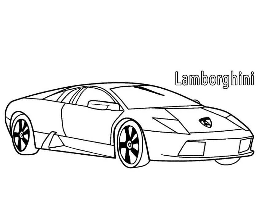 Coloriage Lamborghini à imprimer